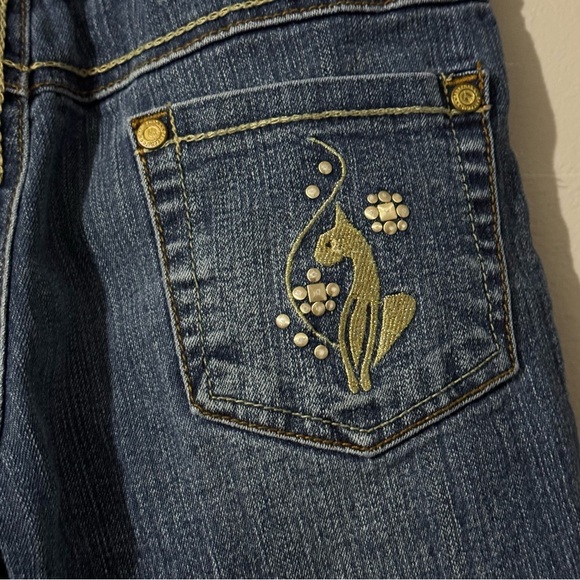 Baby Phat | Girls Girlz Blue Medium Wash Embellished Jeans Size 10 - Picture 4 of 10
